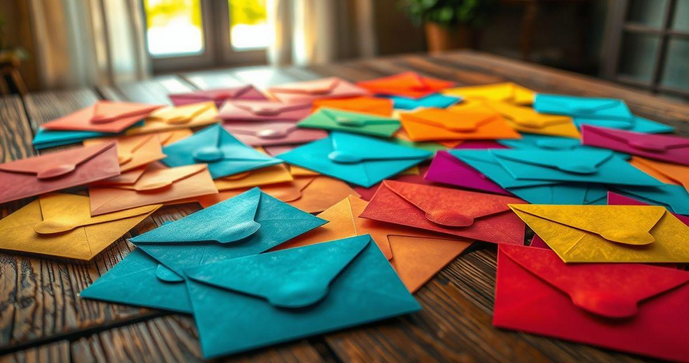 Envelopes coloridos para todas as ocasiões: como escolher e usar com estilo