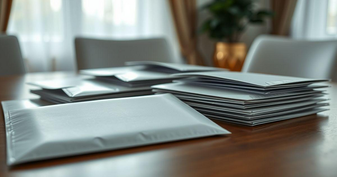 Envelope com lacre adesivo para proteção e personalização