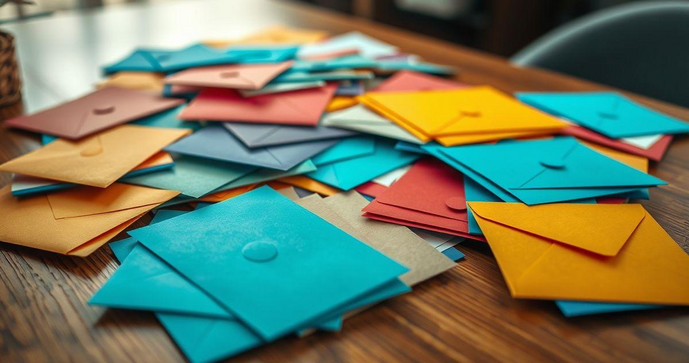 Envelopes Coloridos Transformam Suas Mensagens em Arte Visual
