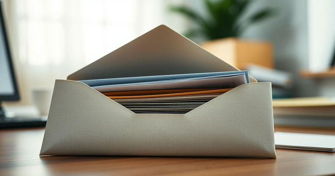 Envelope sanfonado como solução prática para organização e armazenamento